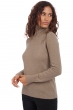 Cachemire Naturel pull femme col roule natural iki natural brown xl